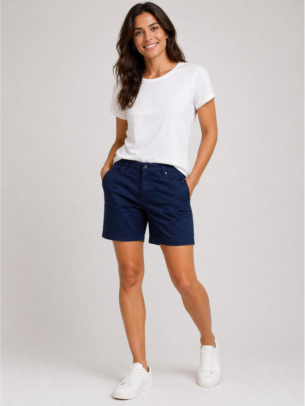 Liz Claiborn Navy Pearl Shorts Size 12 Pockets